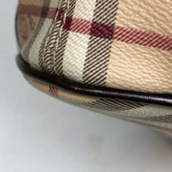 Burberry checked Shoulder Bag canvas beige brown - Picture 3 of 6